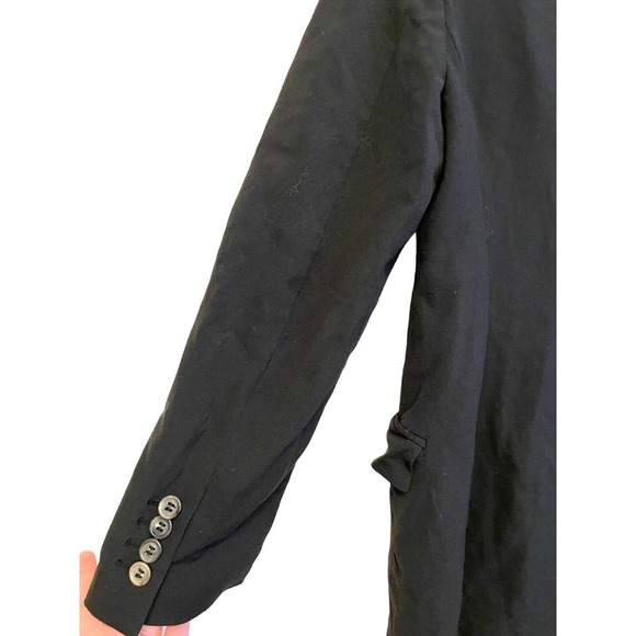 Piazza Sempione‎ Long 4 Button Blazer Jacket Black Size IT 40 Italy Made Pockets - Picture 5 of 7